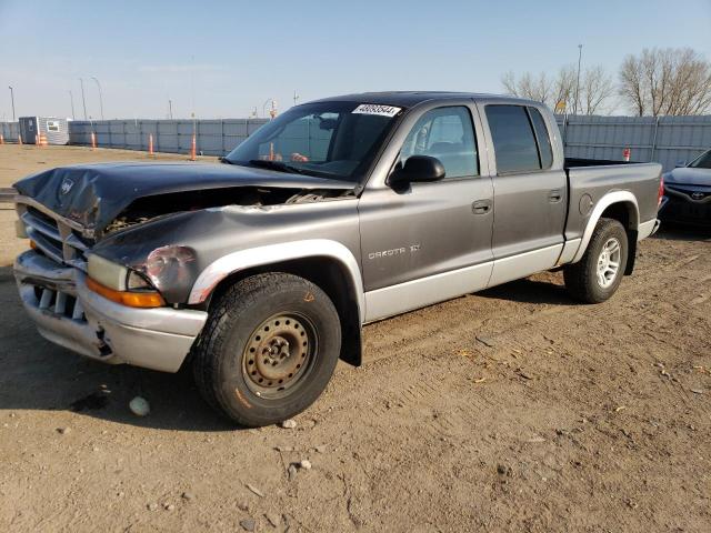 1B7HL48N42S519772 - 2002 DODGE DAKOTA QUAD SLT GRAY photo 1