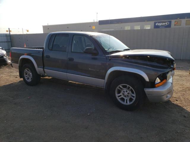 1B7HL48N42S519772 - 2002 DODGE DAKOTA QUAD SLT GRAY photo 4