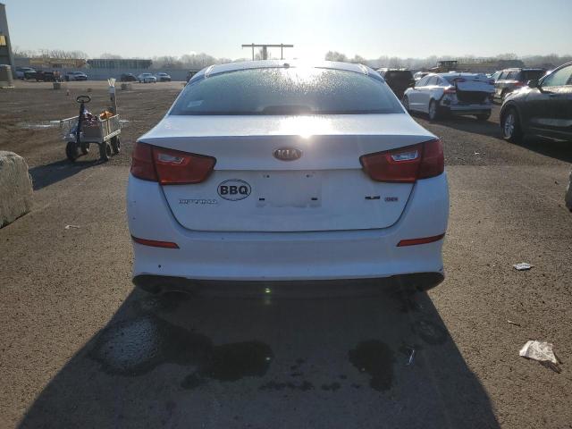 KNAGM4A74F5615245 - 2015 KIA OPTIMA LX WHITE photo 6