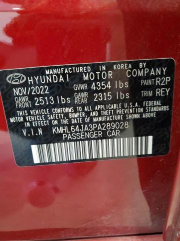 KMHL64JA3PA289028 - 2023 HYUNDAI SONATA SEL RED photo 12