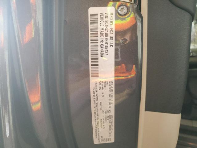 2C4RC1BG7NR189127 - 2022 CHRYSLER PACIFICA TOURING L GRAY photo 13