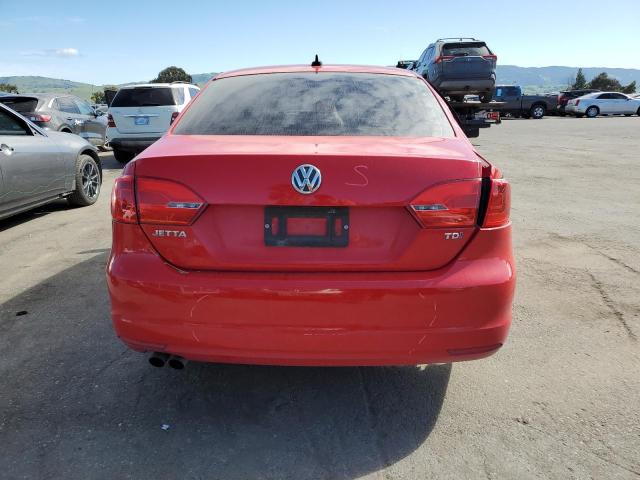 3VWLL7AJ1EM294207 - 2014 VOLKSWAGEN JETTA TDI RED photo 6