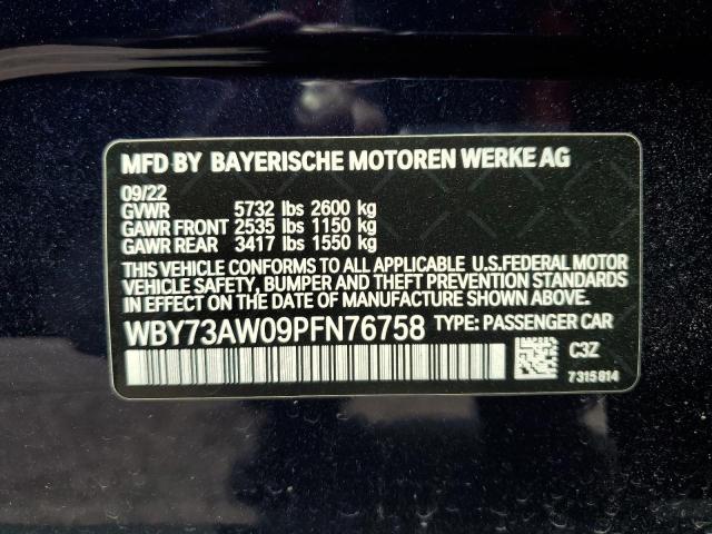 WBY73AW09PFN76758 - 2023 BMW I4 EDRIVE BLUE photo 12