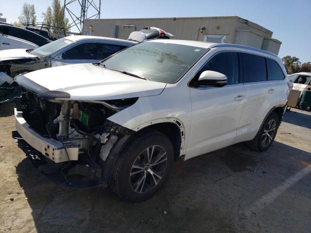 5TDKKRFH2GS164605 - 2016 TOYOTA HIGHLANDER XLE WHITE photo 1