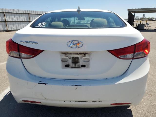 5NPDH4AE9CH137411 - 2012 HYUNDAI ELANTRA GLS WHITE photo 6