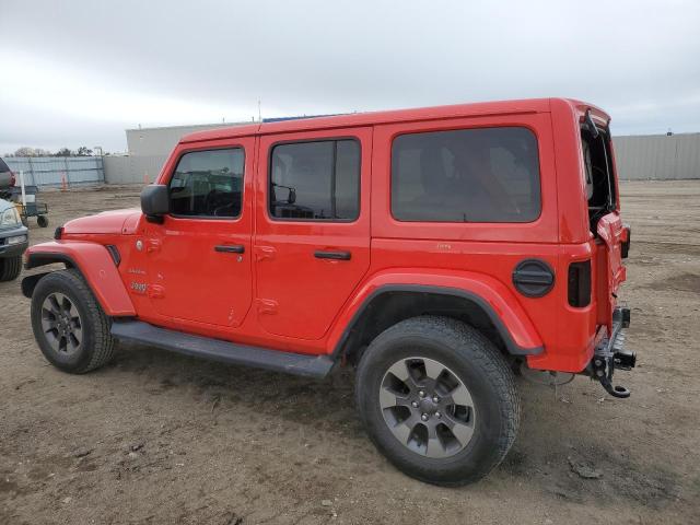 1C4HJXEG9JW203255 - 2018 JEEP WRANGLER U SAHARA RED photo 2