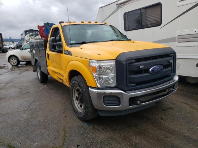 1FDRF3E68FEB95616 - 2015 FORD F350 SUPER DUTY YELLOW photo 4