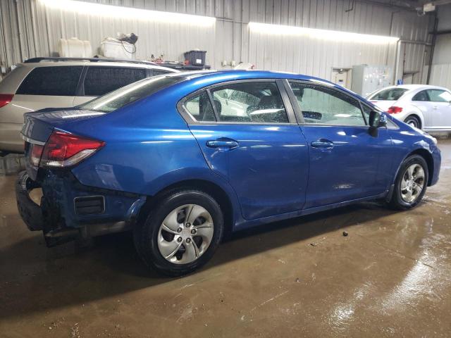 19XFB2F50DE014495 - 2013 HONDA CIVIC LX BLUE photo 3