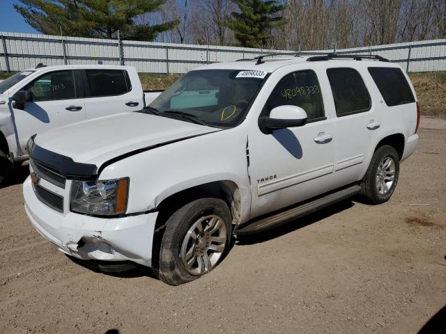 1GNSKBE02DR279497 - 2013 CHEVROLET TAHOE K1500 LT WHITE photo 1