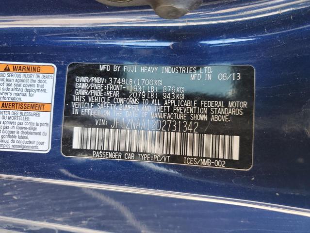 JF1ZNAA12D2731342 - 2013 TOYOTA SCION FR-S 蓝色 照片 12