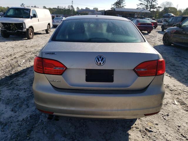 3VW2K7AJ3DM243224 - 2013 VOLKSWAGEN JETTA BASE Արծաթագույն լուսանկար 6