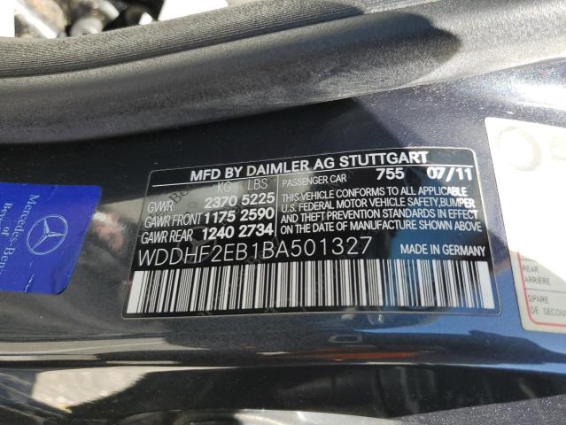 WDDHF2EB1BA501327 - 2011 MERCEDES-BENZ E 350 BLUETEC CHARCOAL photo 12