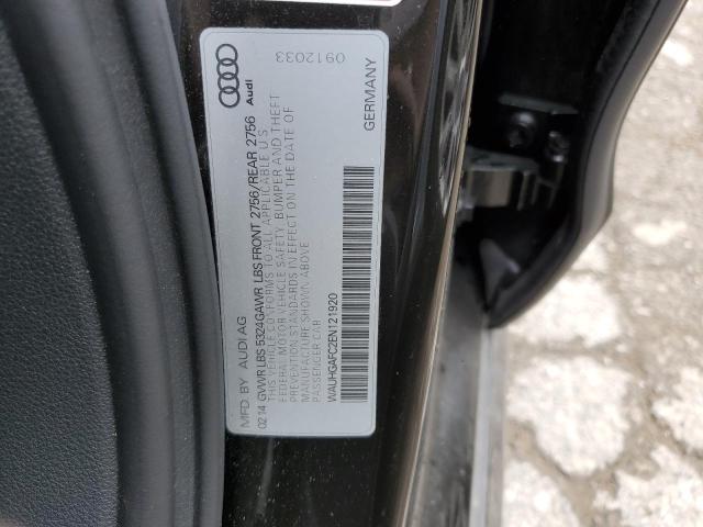 WAUHGAFC2EN121920 - 2014 AUDI A6 PRESTIGE შავი ფოტო 12