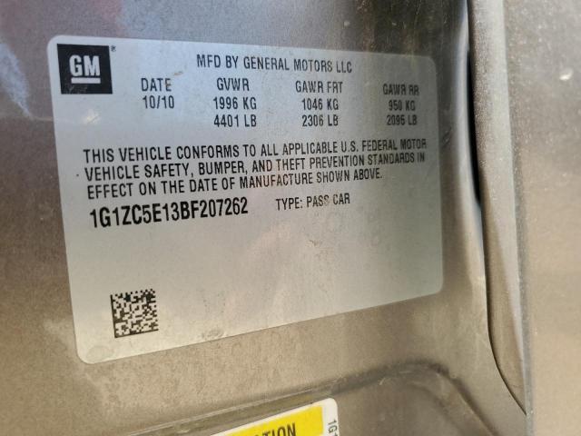 1G1ZC5E13BF207262 - 2011 CHEVROLET MALIBU 1LT 灰色 照片 12