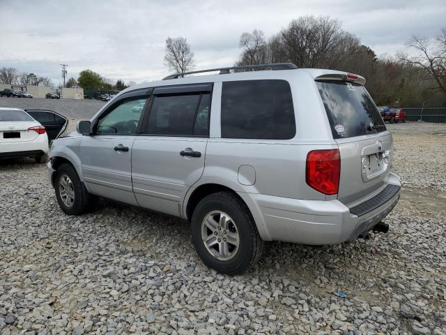 2HKYF18745H544553 - 2005 HONDA PILOT EXL SILVER photo 2