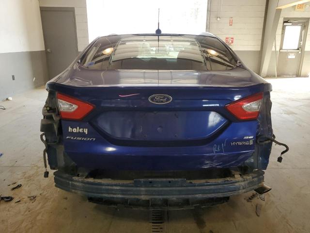 3FA6P0LU5DR249717 - 2013 FORD FUSION SE HYBRID BLUE photo 6