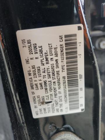 1HGCM66895A074148 - 2005 HONDA ACCORD EX BLACK photo 12