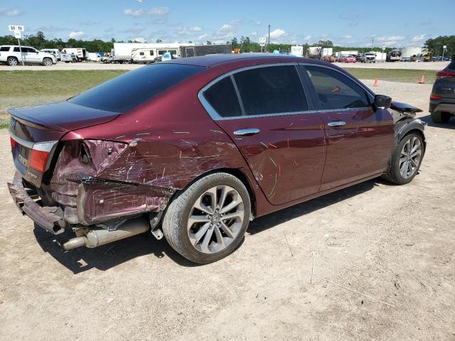 1HGCR2F58EA130595 - 2014 HONDA ACCORD SPORT BURGUNDY photo 3