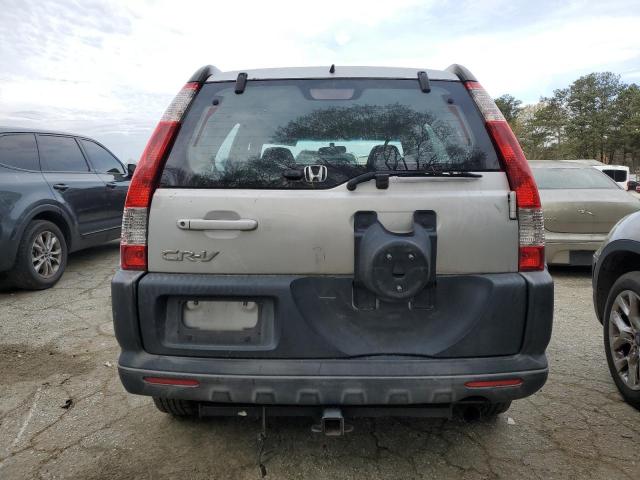 JHLRD68596C001723 - 2006 HONDA CR-V LX SILVER photo 6