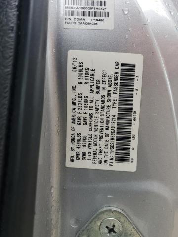 1HGCS1B39CA019294 - 2012 HONDA ACCORD LX SILVER photo 12