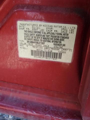 3N1AB6APXBL677837 - 2011 NISSAN SENTRA 2.0 RED photo 13