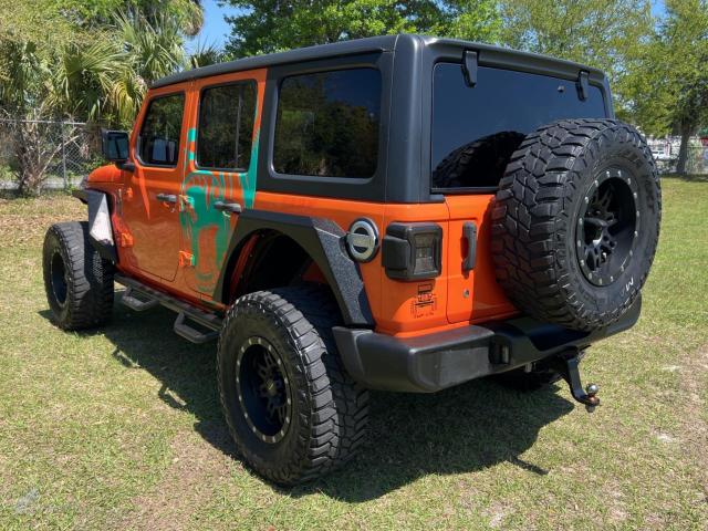 1C4HJXDGXJW172695 - 2018 JEEP WRANGLER U SPORT ORANGE photo 3