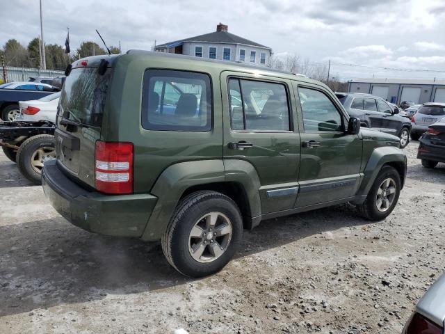 1J8GN28K18W283298 - 2008 JEEP LIBERTY SPORT GREEN photo 3