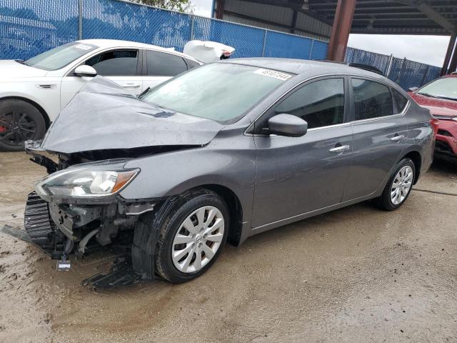 3N1AB7AP6KY417606 - 2019 NISSAN SENTRA S GRAY photo 1