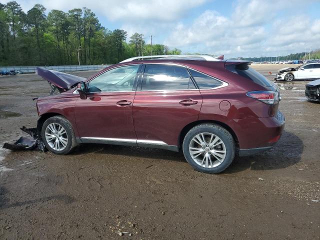 2T2ZK1BA9DC106340 - 2013 LEXUS RX 350 BURGUNDY photo 2