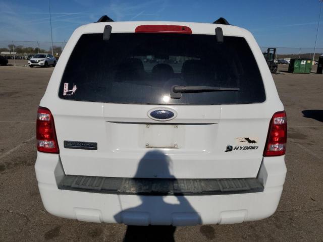 1FMCU59H58KA02135 - 2008 FORD ESCAPE HEV WHITE photo 6