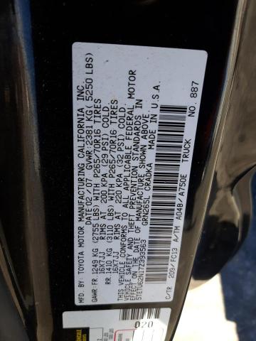 5TETU62N17Z393563 - 2007 TOYOTA TACOMA PRERUNNER ACCESS CAB BLACK photo 12