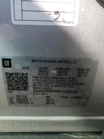 5GAERBKW6KJ192015 - 2019 BUICK ENCLAVE ESSENCE 银色 照片 13