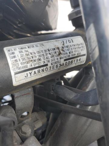 JYARN07E63A006194 - 2003 YAMAHA FZS10 SILVER photo 10