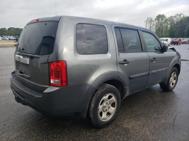 5FNYF3H27DB037322 - 2013 HONDA PILOT LX GRAY photo 3