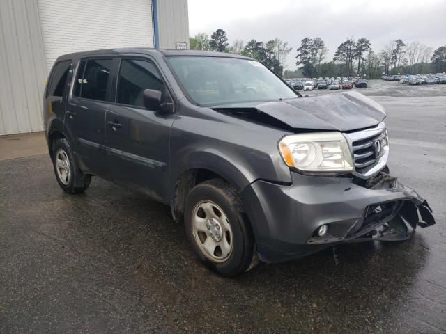 5FNYF3H27DB037322 - 2013 HONDA PILOT LX GRAY photo 4