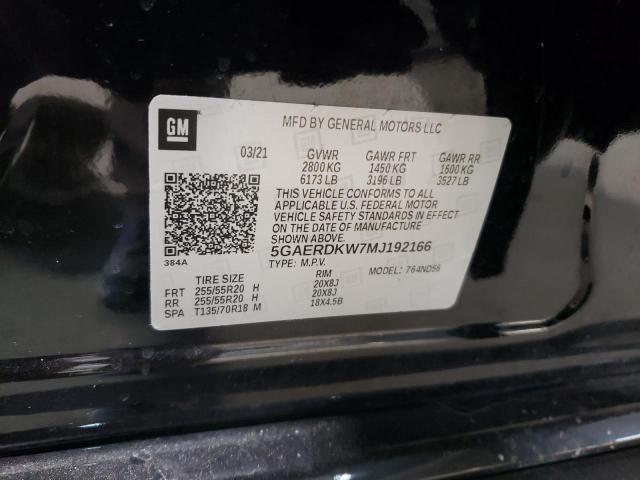 5GAERDKW7MJ192166 - 2021 BUICK ENCLAVE AVENIR BLACK photo 13