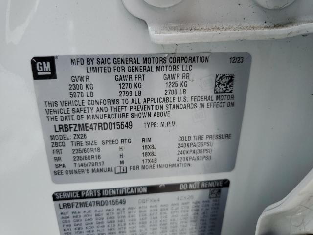 LRBFZME47RD015649 - 2024 BUICK ENVISION PREFERRED WHITE photo 14