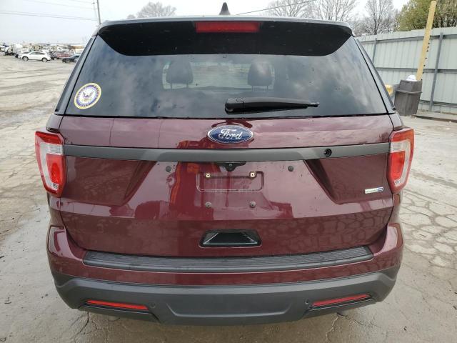 1FM5K8AR6KGA65064 - 2019 FORD EXPLORER POLICE INTERCEPTOR RED photo 6