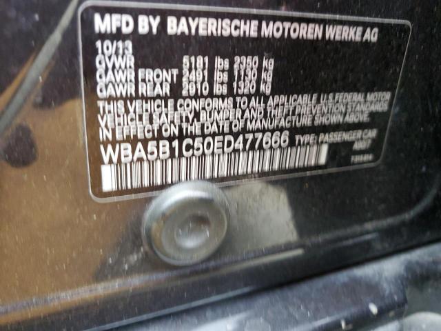 WBA5B1C50ED477666 - 2014 BMW 535 I BLACK photo 12
