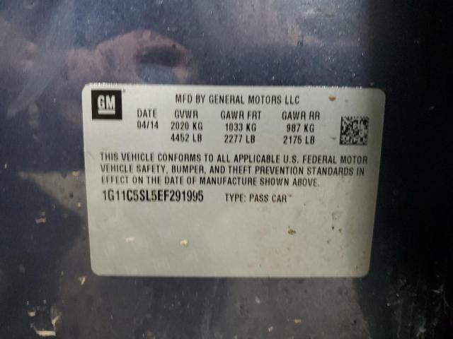 1G11C5SL5EF291995 - 2014 CHEVROLET MALIBU 1LT 蓝色 照片 12