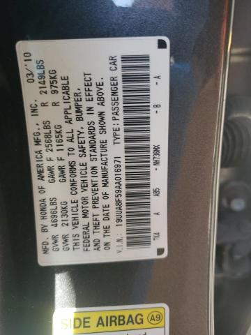 19UUA8F59AA016971 - 2010 ACURA TL GRAY photo 12