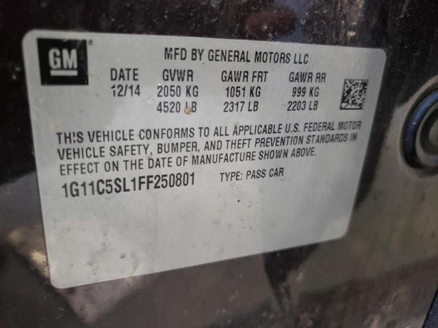 1G11C5SL1FF250801 - 2015 CHEVROLET MALIBU 1LT PURPLE photo 12