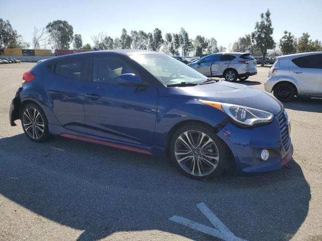 KMHTC6AE2HU315349 - 2017 HYUNDAI VELOSTER TURBO BLUE photo 4