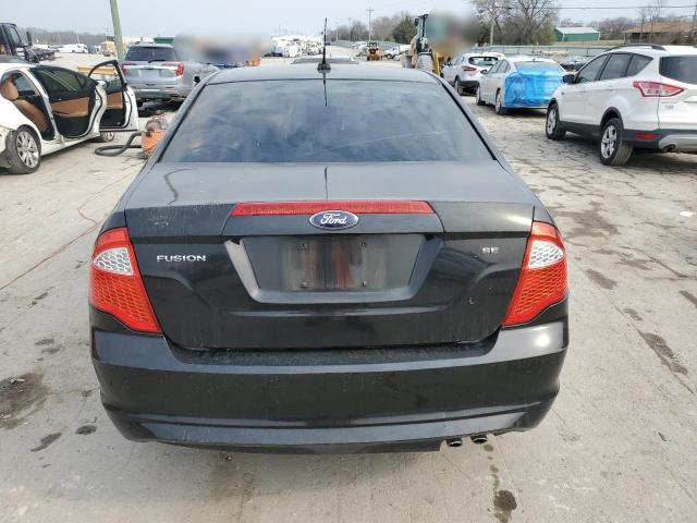 3FAHP0HA4CR334196 - 2012 FORD FUSION SE BLACK photo 6