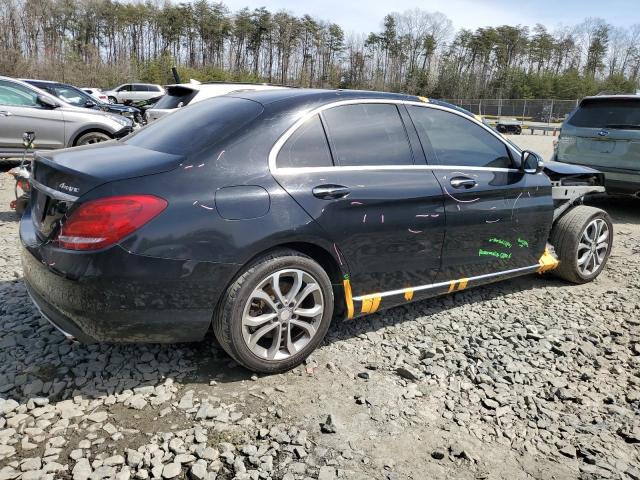 55SWF4KB9FU081846 - 2015 MERCEDES-BENZ C 300 4MATIC BLACK photo 3