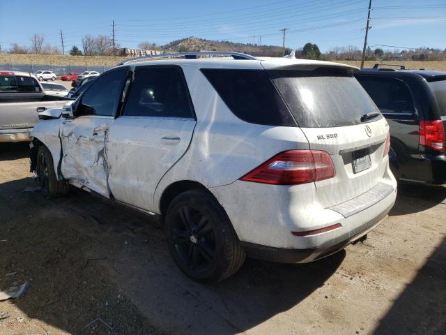 4JGDA5HB2FA544418 - 2015 MERCEDES-BENZ ML 350 4MATIC WHITE photo 2