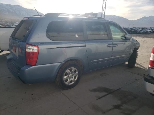 KNDMG4C38A6339582 - 2010 KIA SEDONA LX BLUE photo 3