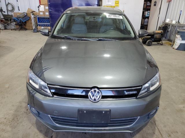 3VW637AJ9DM229701 - 2013 VOLKSWAGEN JETTA HYBRID GRAY photo 5