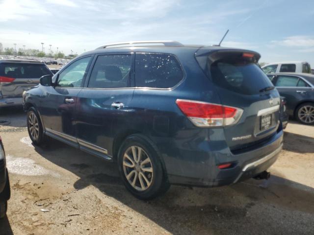 5N1AR2MN7EC709652 - 2014 NISSAN PATHFINDER S BLUE photo 2