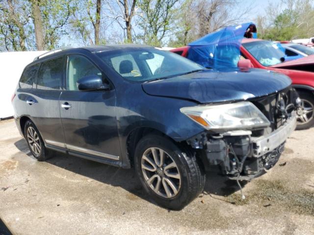 5N1AR2MN7EC709652 - 2014 NISSAN PATHFINDER S BLUE photo 4